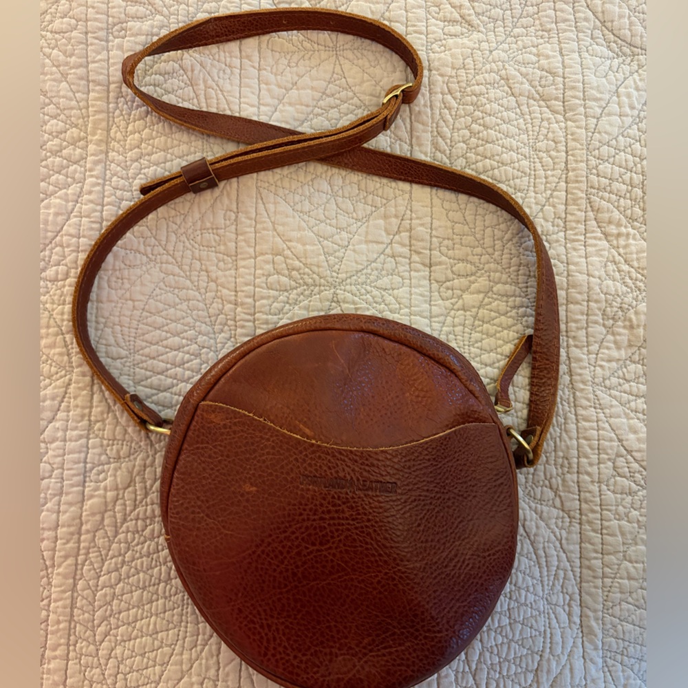 Portland Leather Circle Crossbody Bag